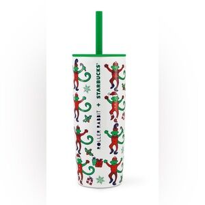 STARBUCKS x Roller Rabbit 2025 Christmas Tumbler 24oz Cup w Lid & Straw MIIR